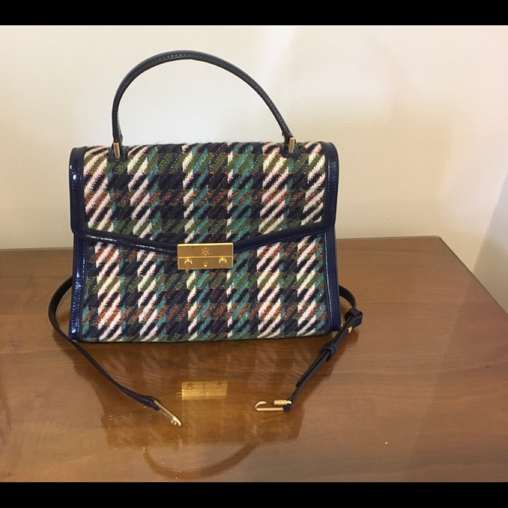 Tory Burch Large Tweed Juliette Tote/ Crossbody